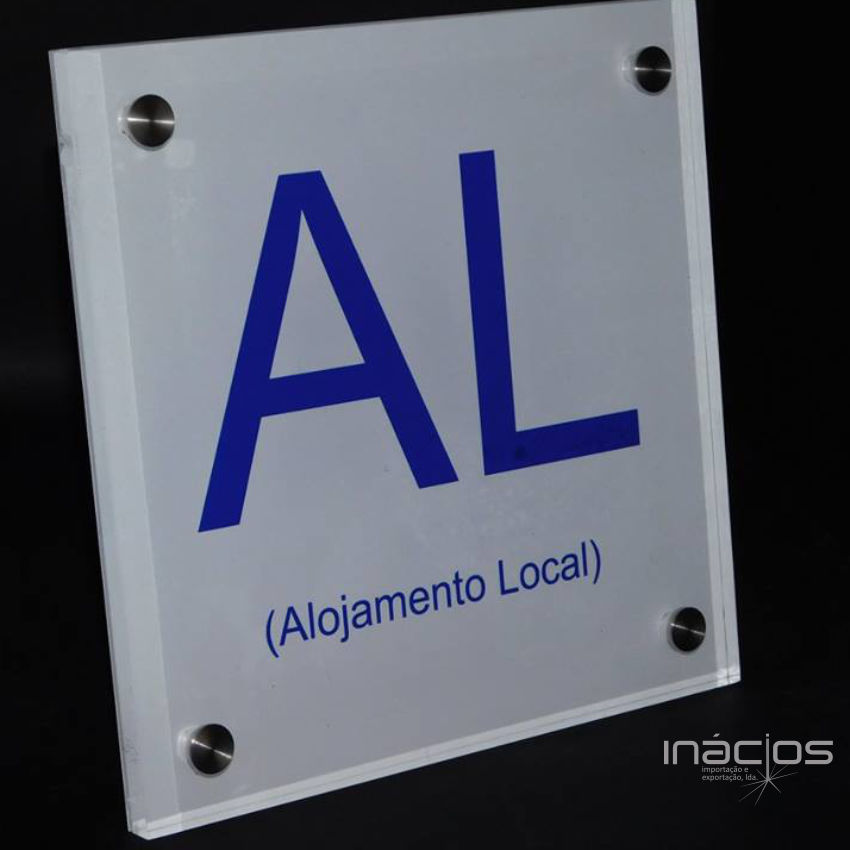 Placas e expositores Placa alojamento local- inacios gravações - PLacas sinalização e placas comemorativas