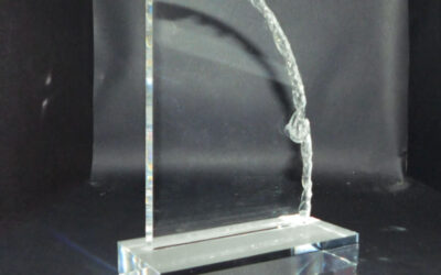 Troféu para gravar – em vidro
