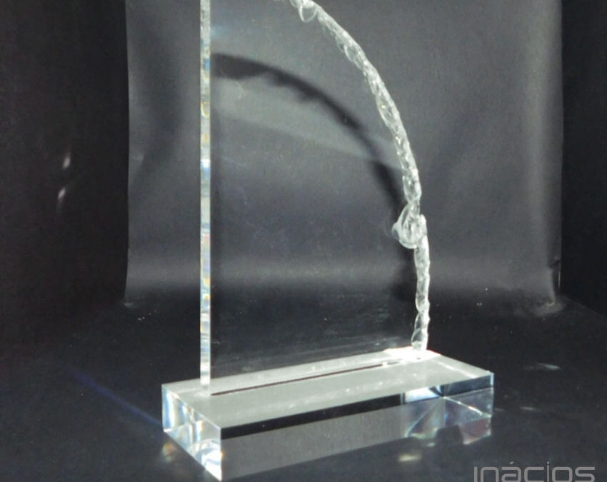 Troféu para gravar – em vidro